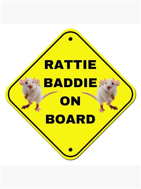 "Rat Baddie on Board" Poster for Sale by Mongoosemustard | Redbubble