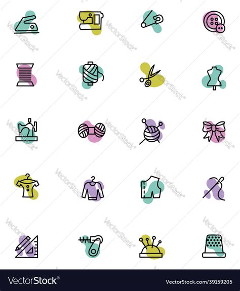 Sewing kit on a white background Royalty Free Vector Image