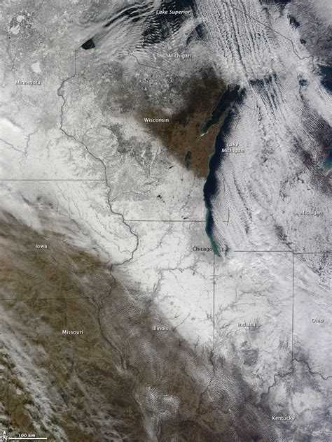 Snow Storm across the U.S. Midwest