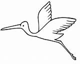 Simple Stork Flying Coloring Page  Free Printable Pages For Kids sketch template