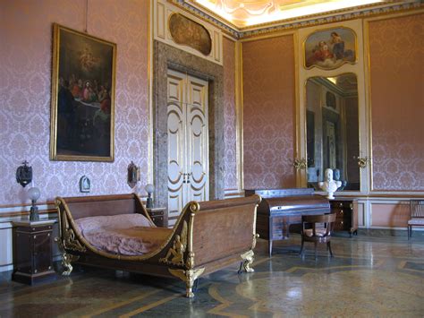 Royal Palace of Caserta, Italy. The Bedroom of Ferdinand II. Ferdinand ...