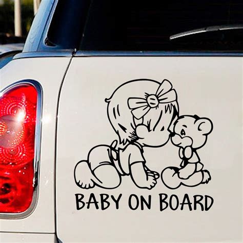 Funny Warning Car Stickers Baby on Board Auto Sticker and Decal Exterior Accessories Car Styling ...