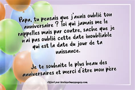 Messages Joyeux Anniversaire Papa Voeux De Joyeux Anniversaire Pour Le ...