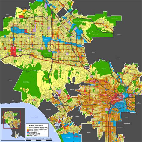 High Resolution Zoning Map of Los Angeles (5000 x 5000] : urbanplanning