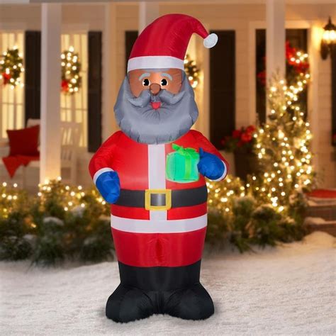 Gemmy 83.86-ft Lighted Santa Christmas Inflatable in the Christmas Inflatables department at ...