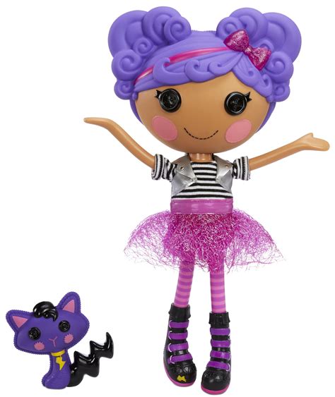 Lalaloopsy Doll - Storm E. Sky with Pet Cool Cat, 13" Rocker Musician Purple Doll with ...