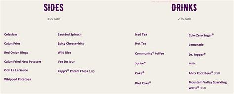 Online Menu of Henry's Louisiana Grill Restaurant, Acworth, Georgia, 30101 - Zmenu