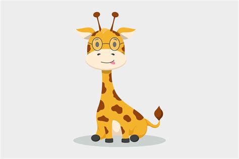 Cute Giraffe Cartoon Vector Illustration Graphic by arsalangraphic999 ...