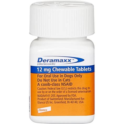 DERAMAXX (deracoxib) Chewable Tablets for Dogs, 12-mg, 60 tablets - Chewy.com