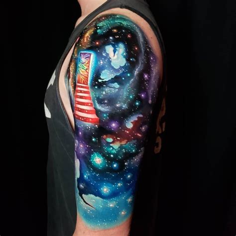 Bright cosmic tattoos by Tyler Malek | iNKPPL | Cosmic tattoo, Galaxy ...