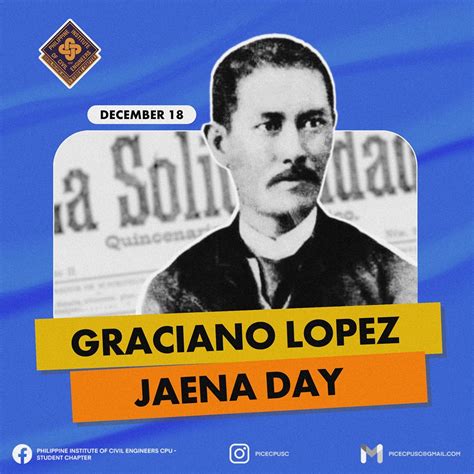 Graciano Lopez Jaena, an Ilonggo journalist, was born on December 18 ...