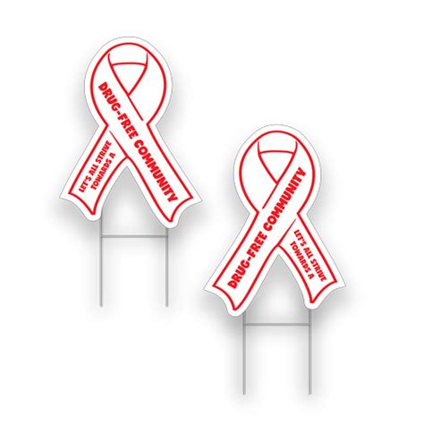 Drug-Free Community Awareness Yard Signs • Red Ribbon Week