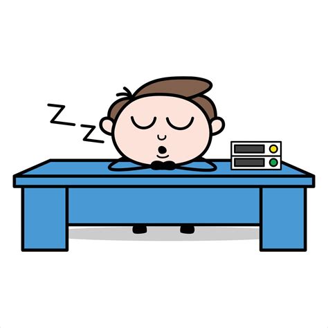 asset of a young businessman cartoon character sleeping at his desk ...