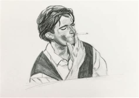 Chandler Bing smoking after a long time 🚬, Pencil portrait, Retrato, Friends Pencil Art, Pencil ...