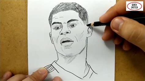 VERY EASY, how to draw marcus rashford / quick sketch - YouTube