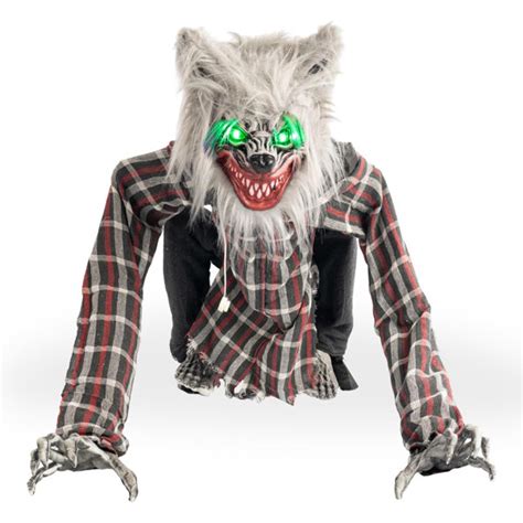 The Holiday Aisle® Animatronic Werewolf Halloween Decorations, Animated ...