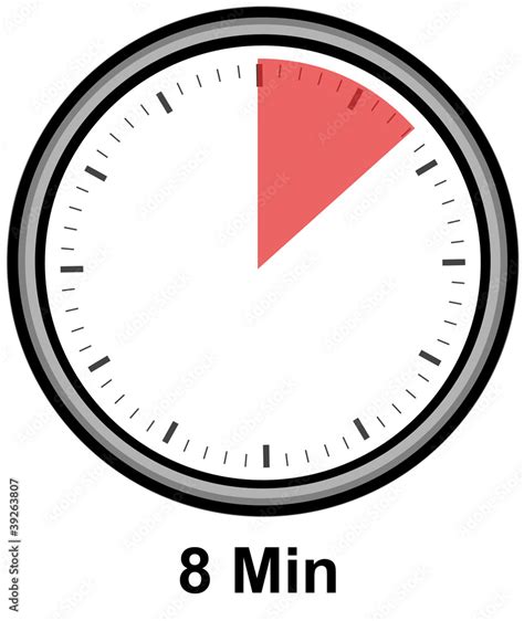 Timer - 8 Minuten Stock-Illustration | Adobe Stock