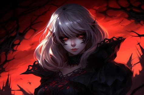 Premium AI Image | Anime vampire girl wallpaper