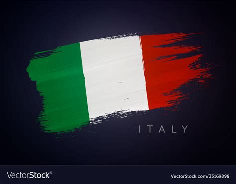 Grunge flag italy italian brush design Royalty Free Vector