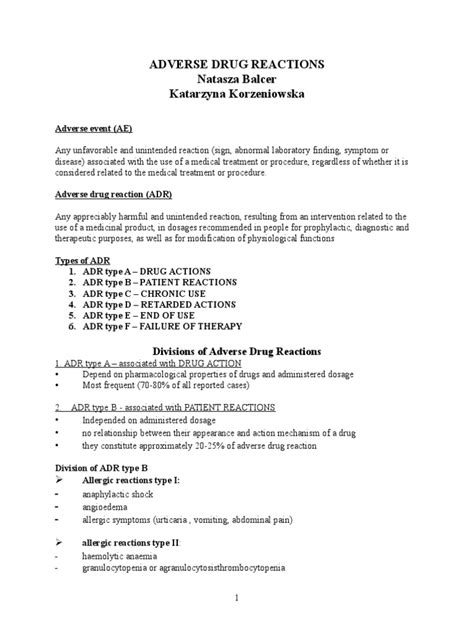 Adr | PDF | Pharmacokinetics | Pharmaceutical Drug