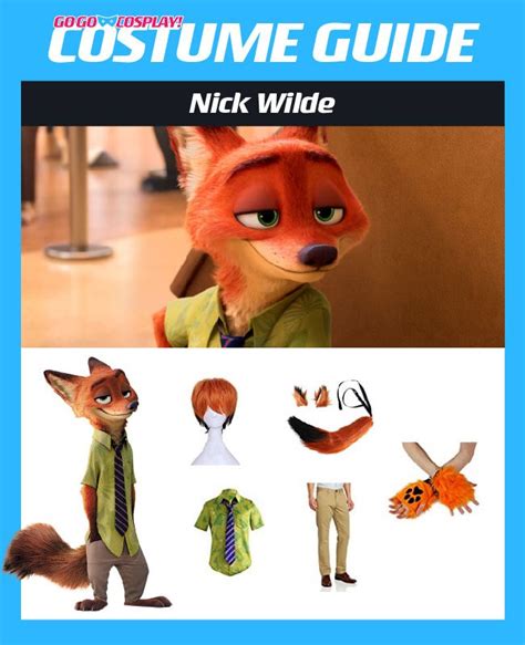 Nick Wilde Costume Guide - GO GO COSPLAY | Nick wilde costume, Zootopia ...