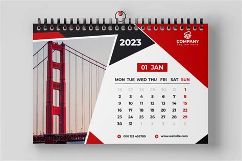 Desk Calendar 2023 Template | Pixelpick on Creative Market