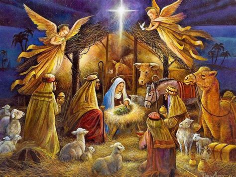 Screenshot: ⁨Nativity Scene - jigsaw puzzle (300 pieces)⁩ | Christmas poster, Christmas nativity ...