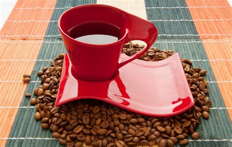 Wallpaper coffee, Cup, drink, coffee beans images for desktop, section еда - download