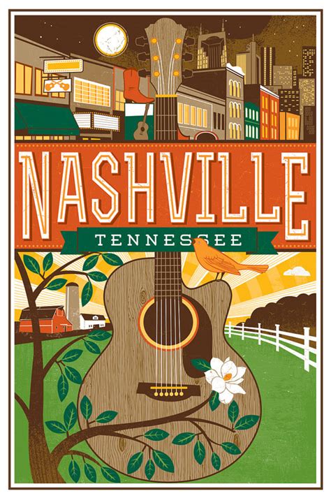 Nashville Travel Poster Guitar | Etsy | Nashville trip, Vintage posters ...