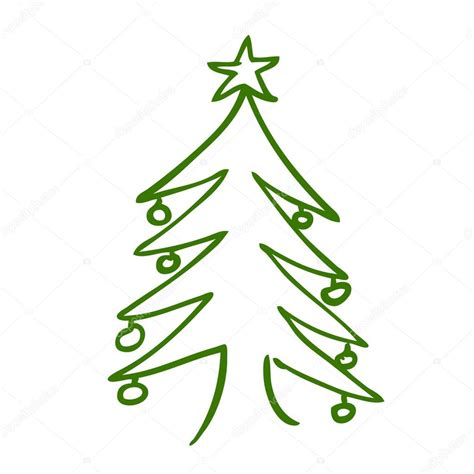 Christmas tree doodle — Stock Vector © dicogm #16291981