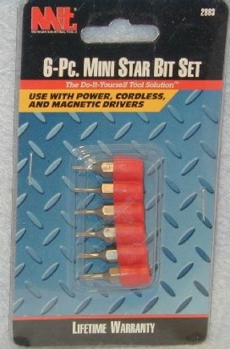 6-Pc Mini Star Bit Set-Fits all power drills. | Surplus Trading Corporation