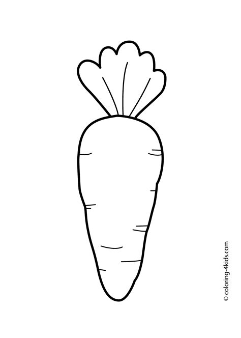 Carrot - Black And White Outline - Coloring Page-free - Coloring Home