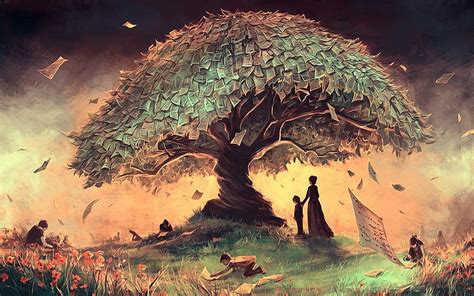 HD wallpaper: woman and children under tree wallpaper, woman and child ...