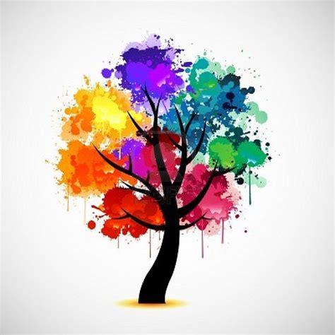 Colorful tree! | Tree art, Color wheel art, Abstract tree