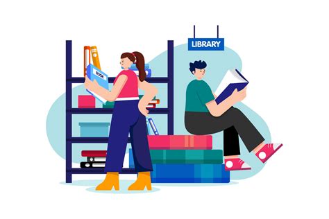 Book Library Illustration concept on white background 9384057 Vector Art at Vecteezy