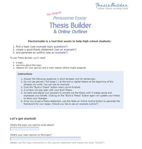 Best Online Thesis Generator & Statement Maker [Free]