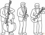 Jazz Musicians Coloring Page Free Printable  sketch template