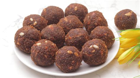 No Sugar Coconut Ladoo - With Jaggery - Aarti Madan