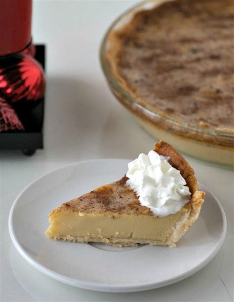 Holiday Eggnog Custard Pie - Upstate Ramblings