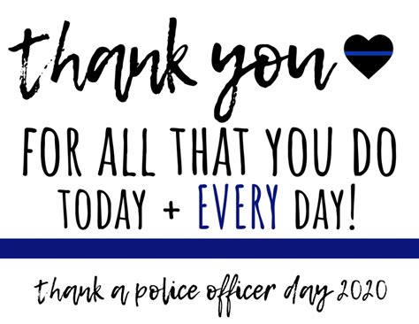 Law Enforcement Appreciation Day Cards Printable