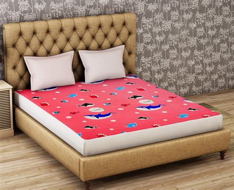 Buy RRC 100% Waterproof Mattress Protector - Printed Quilted Mattress Protector King Size - 72 ...