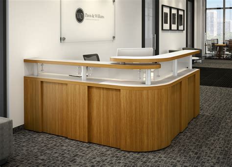 Stunning Canadian Oak L-shape Countertop Reception Desk ...