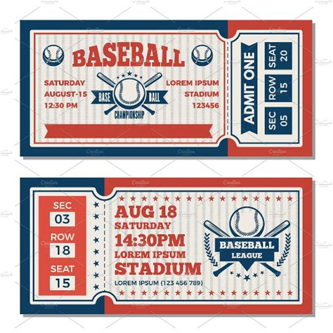 Baseball Ticket Template Free