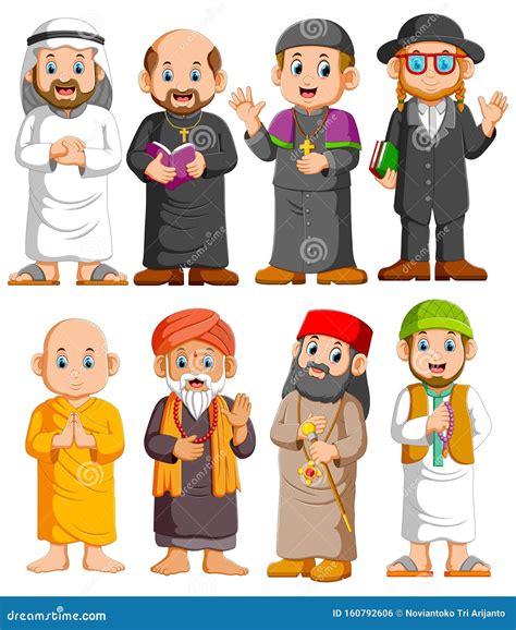 Collection People of Different Religion Set Stock Vector - Illustration ...