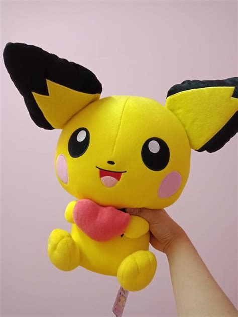 Pokemon Pichu Pikachu Plush Heart, Hobbies & Toys, Toys & Games on ...