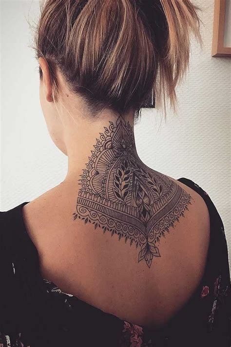 23 Edgy Back of Neck Tattoos for Women - StayGlam