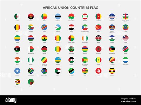 African Union countries flag icons collection Stock Vector Image & Art - Alamy