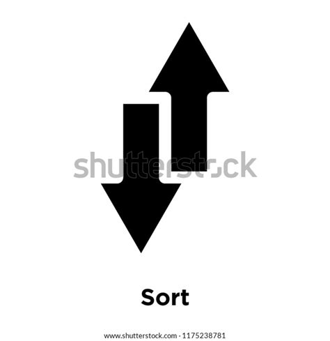 Sort Icon Vector Isolated On White Stock Vector (Royalty Free ...