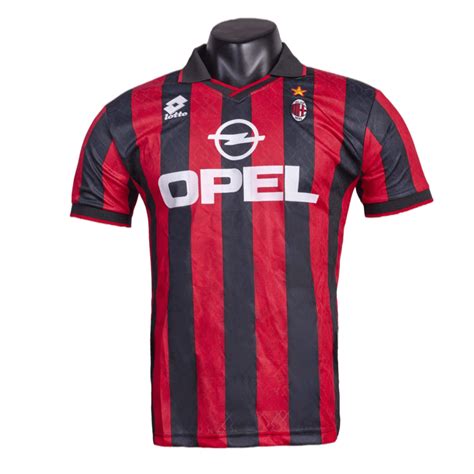 Men's Retro 1995/96 AC Milan Home Soccer Jersey Shirt - Best Soccer Jersey