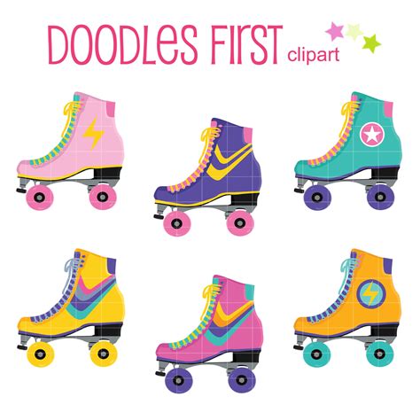 Scrapbooking Clipart Roller Skates